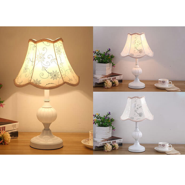 Nordic Floral Glass Table Lamp