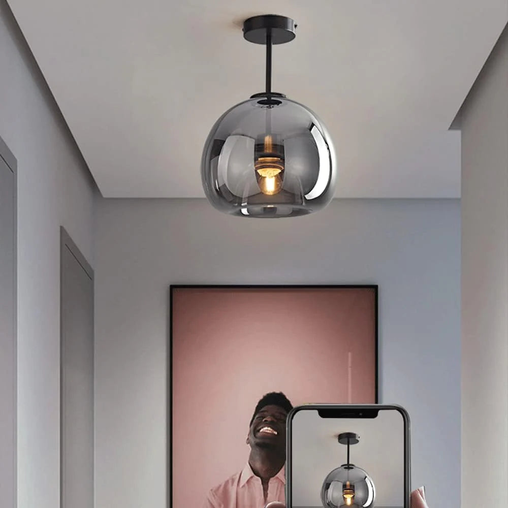 Glass Globe Ceiling Light