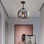 Glass Globe Ceiling Light