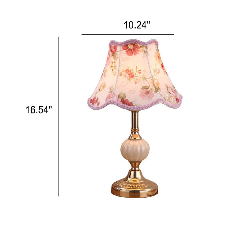 Nordic Floral Glass Table Lamp