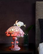Mushroom Stained-Glass Table Lamp