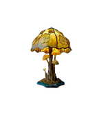 Mushroom Stained-Glass Table Lamp