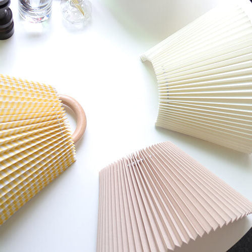 Wood Pleated Semi-Circle Wall Sconce