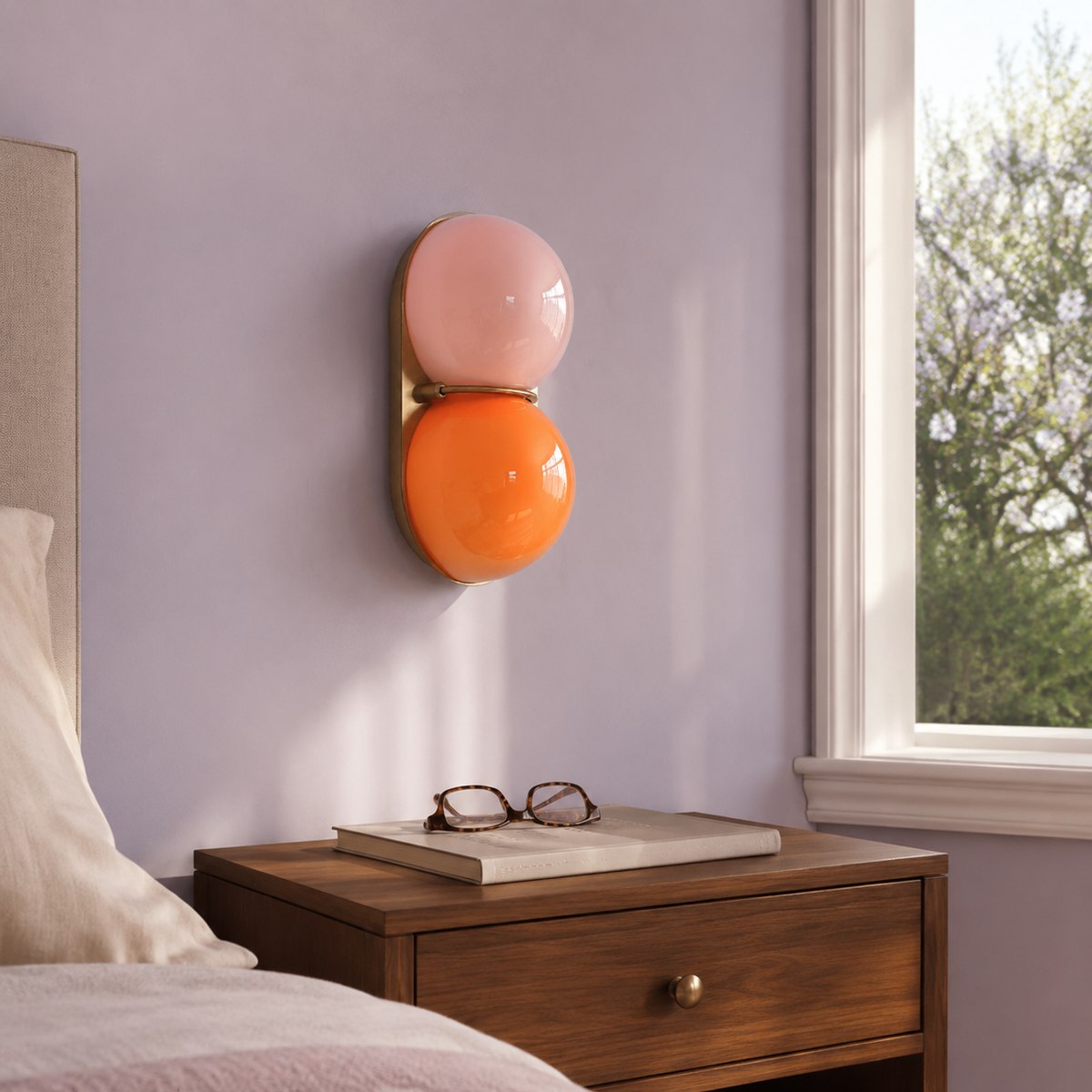 Mirea Double Globe Glass Wall Sconce