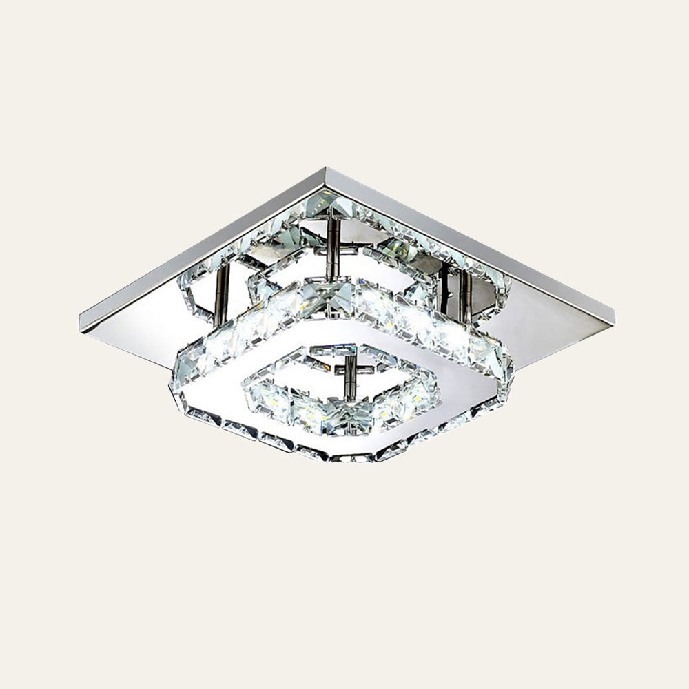 Crystal Flush Ceiling Light