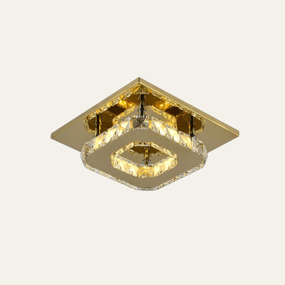 Crystal Flush Ceiling Light