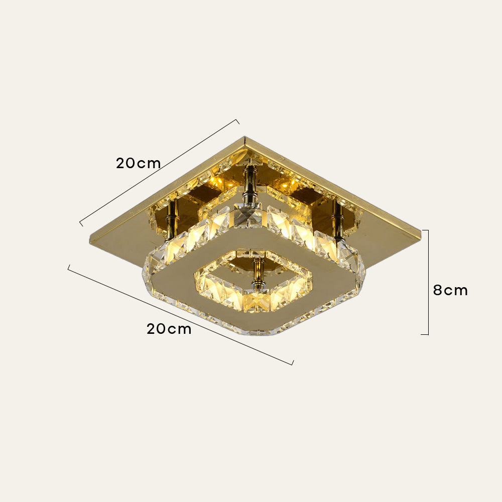 Crystal Flush Ceiling Light