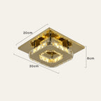 Crystal Flush Ceiling Light