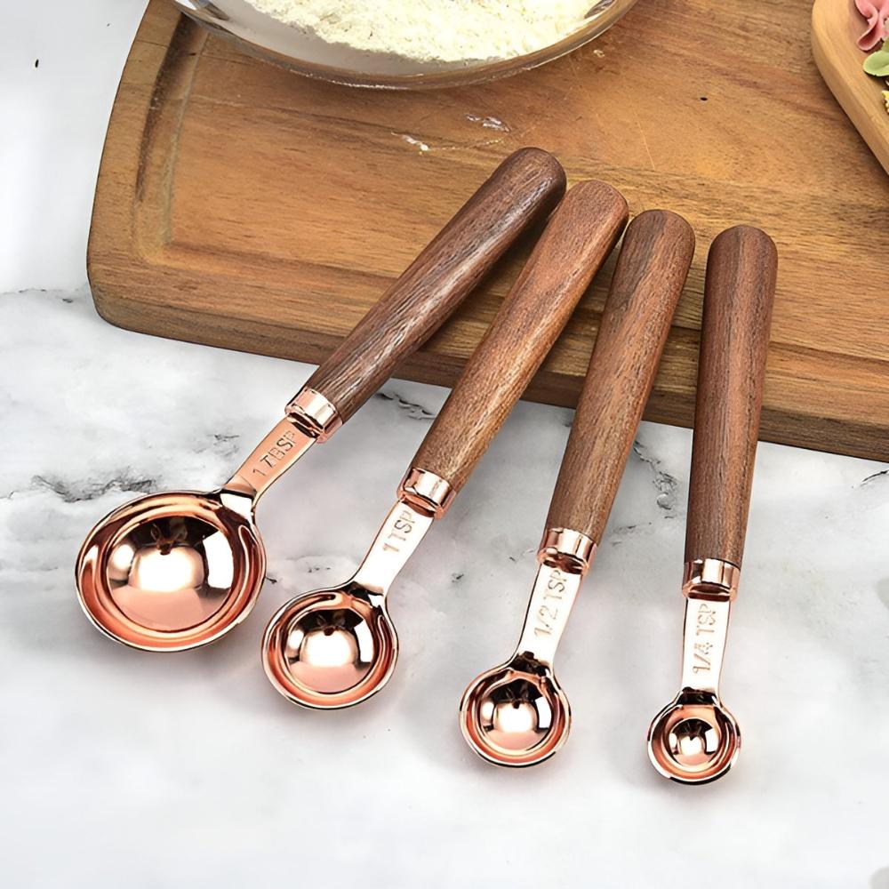 Copper Measuring Cup and Spoon Set