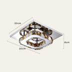 Crystal Flush Ceiling Light