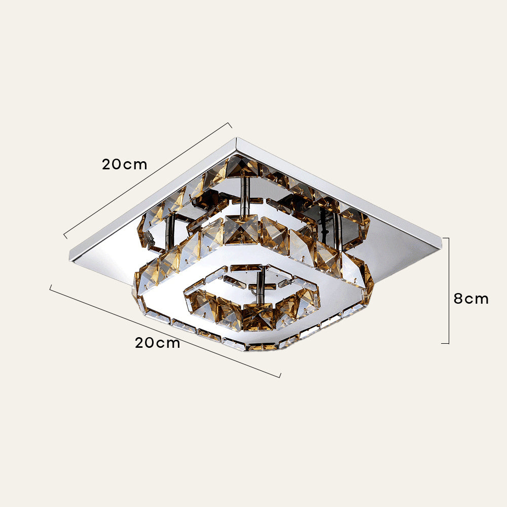 Crystal Flush Ceiling Light