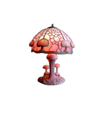 Mushroom Stained-Glass Table Lamp