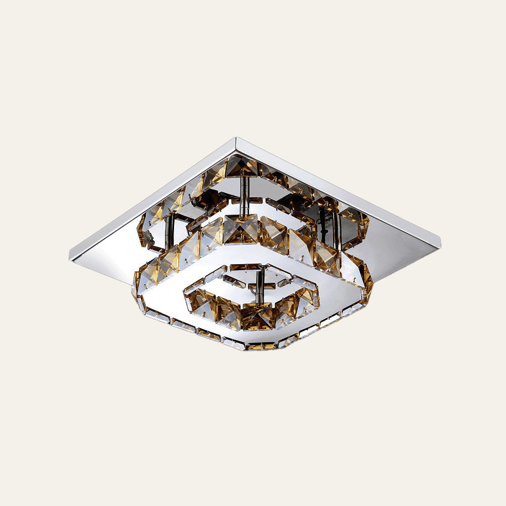 Crystal Flush Ceiling Light