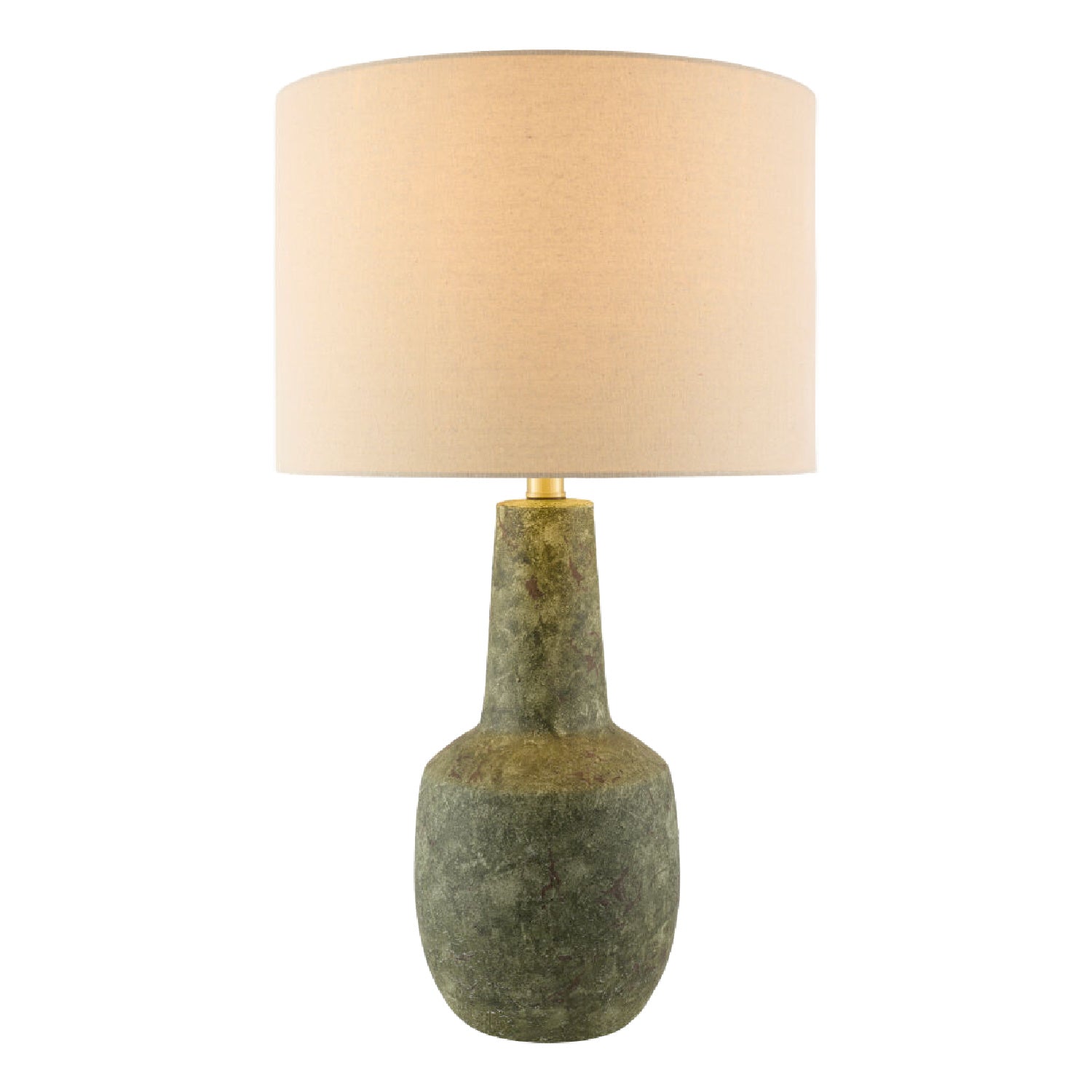 Hand-Painted Green Ceramic Table Lamp