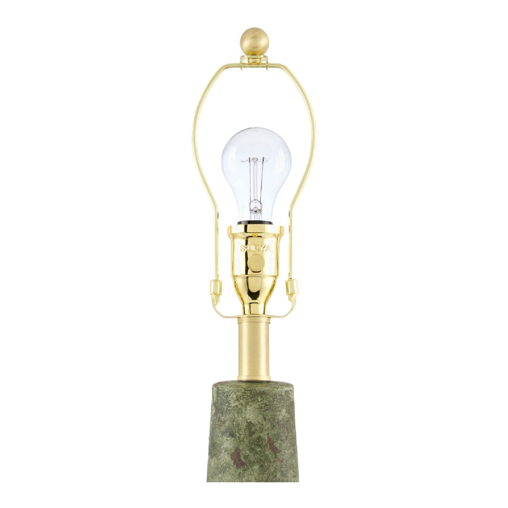 Hand-Painted Green Ceramic Table Lamp