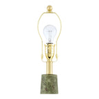 Hand-Painted Green Ceramic Table Lamp