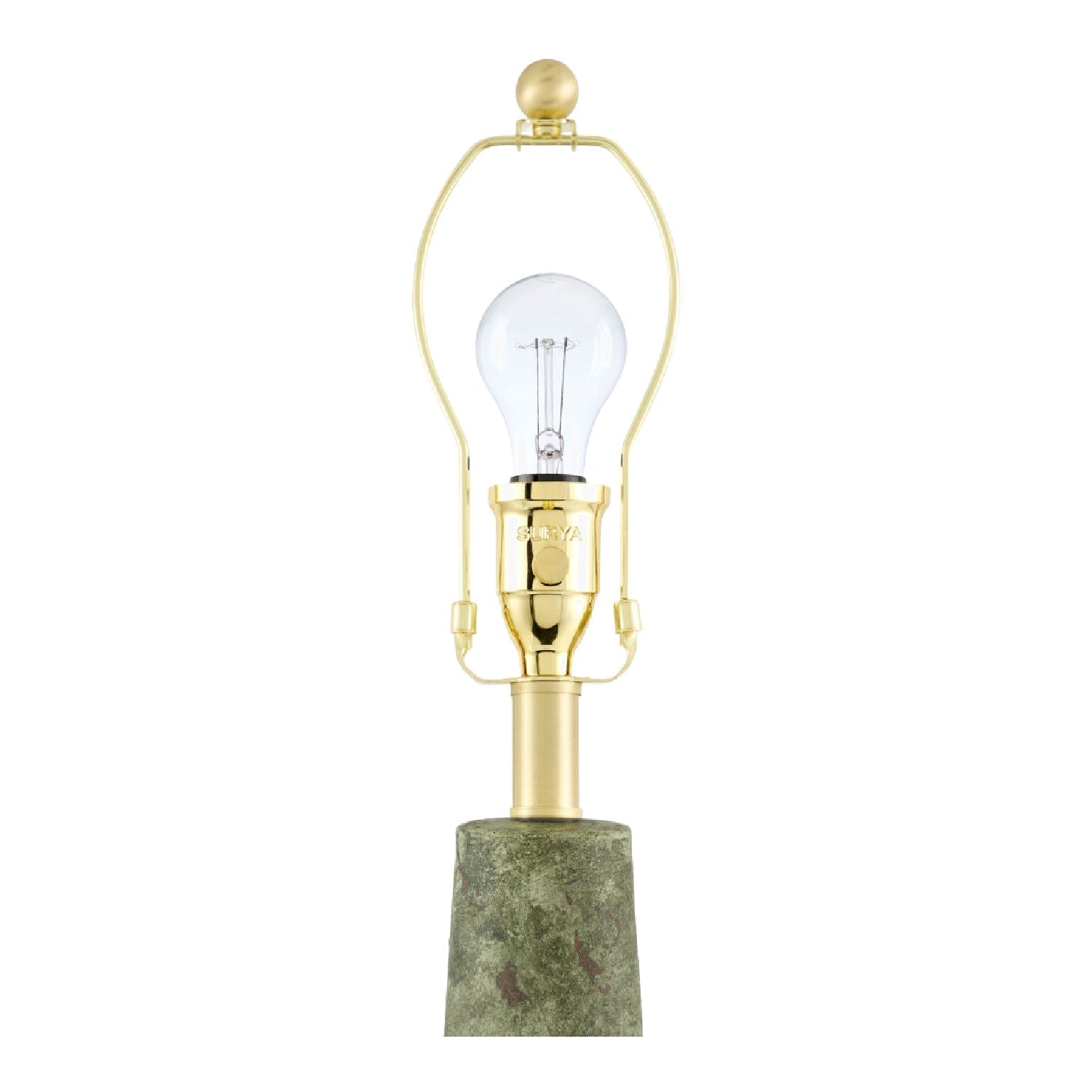 Hand-Painted Green Ceramic Table Lamp