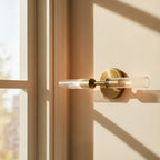 Vireo Ribbed Glass Tube Wall Sconce