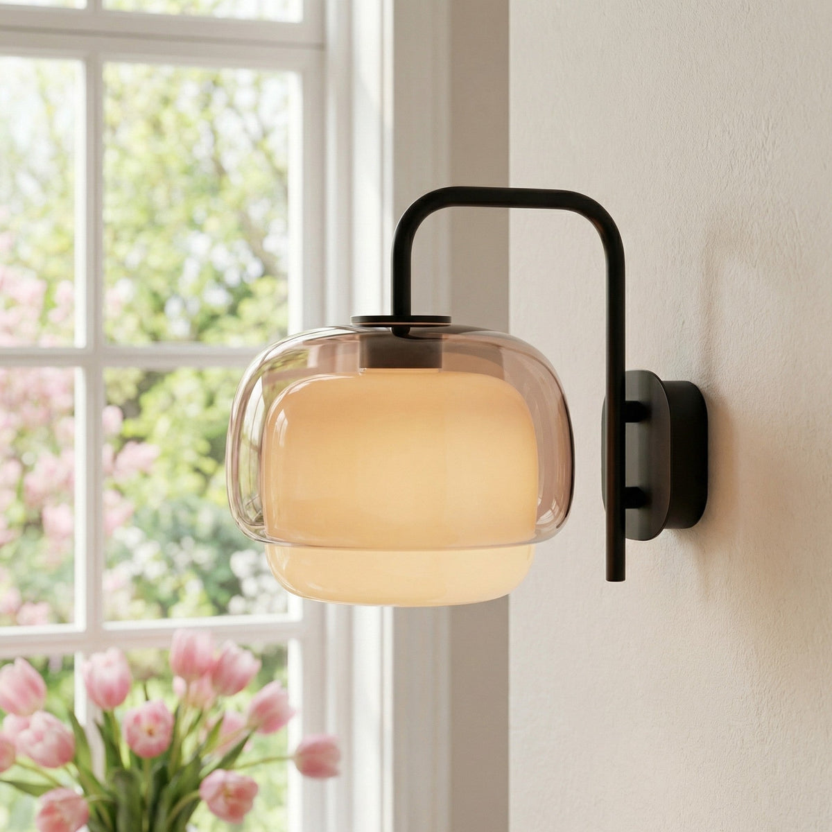 Tove Round Glass Wall Sconce