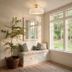 Jules Textured Glass Disc Ceiling Light