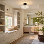 Jules Textured Glass Disc Ceiling Light