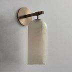 Alabaster Pillar Wall Sconce
