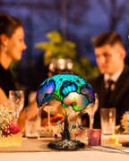 Mushroom Stained-Glass Table Lamp
