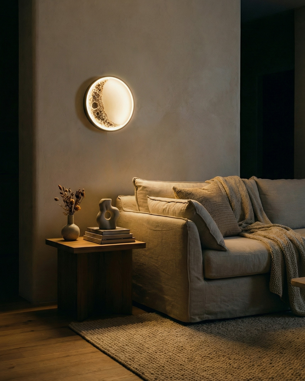 Crescent Moon Wall Light