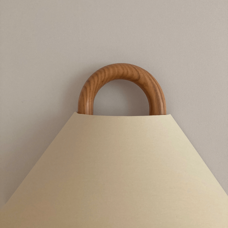 Wood Pleated Semi-Circle Wall Sconce