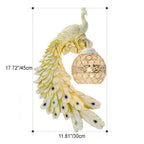Peacock Crystal Ball Wall Sconce