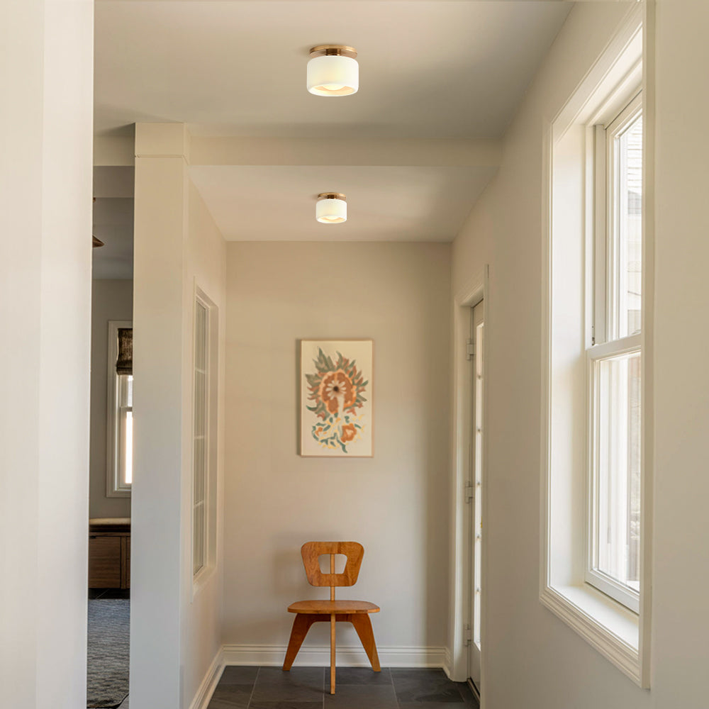 Modern Porcelain Semi-Flush Ceiling Light