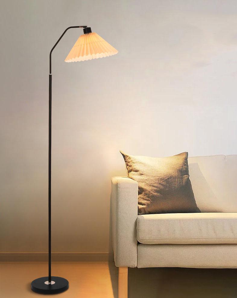 Minimalist Pleated Fabric Floor Lamp