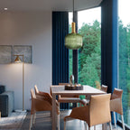 Striped Glass Lantern Pendant Light