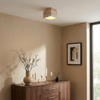 Kairi Square Travertine Flush Mount Ceiling Light