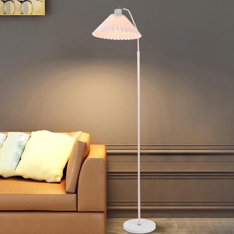 Minimalist Pleated Fabric Floor Lamp