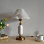Retro Pleated Column Table Lamp