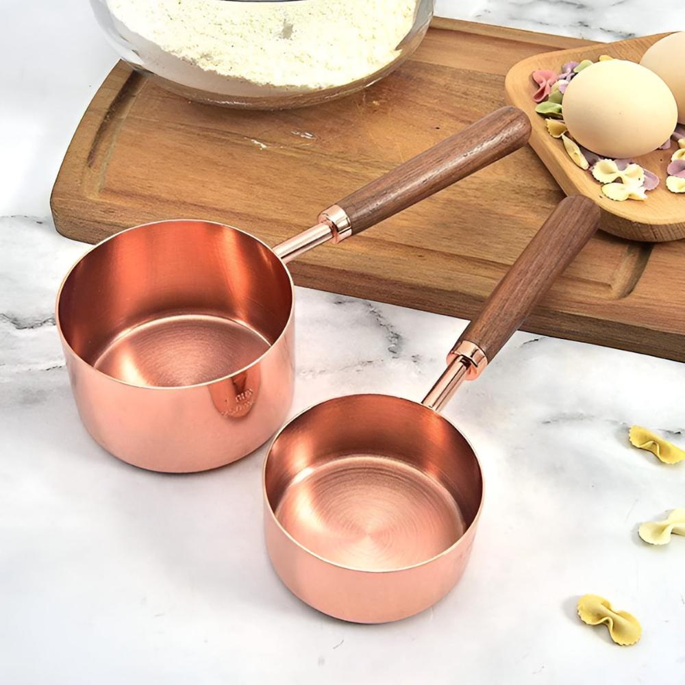 Copper Measuring Cup and Spoon Set