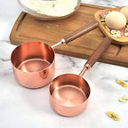 Copper Measuring Cup and Spoon Set