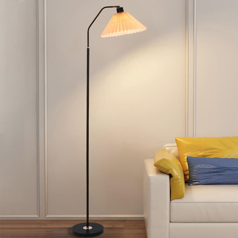 Minimalist Pleated Fabric Floor Lamp
