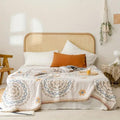 Serene Mandala Cotton Throw