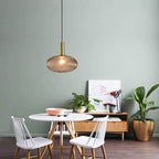 Striped Glass Lantern Pendant Light