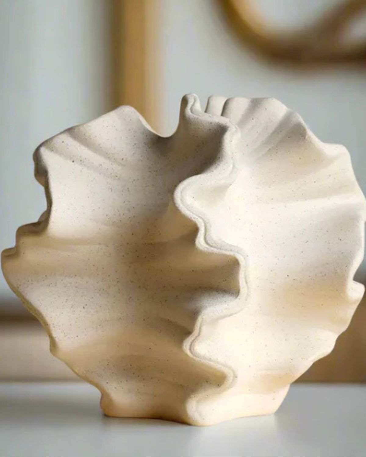 Organic Wave Ceramic Vase