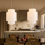 Tiered Opal Glass Pendant Light