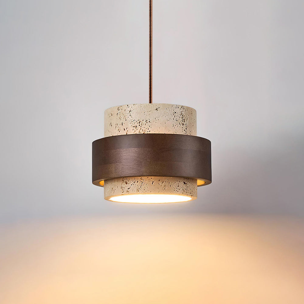 Perra Travertine Pendant Light