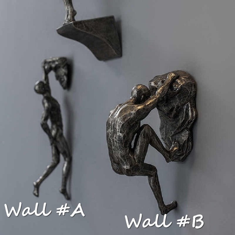Climbing Figure Wall Sculpture