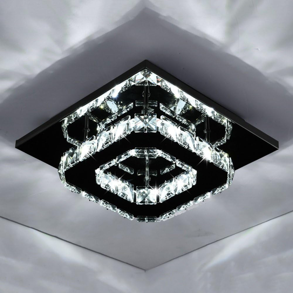 Crystal Flush Ceiling Light