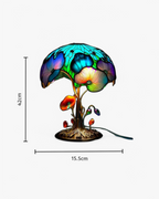 Mushroom Stained-Glass Table Lamp