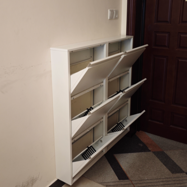 Slim Flip-Door Shoe Cabinet