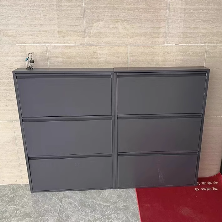 Slim Flip-Door Shoe Cabinet