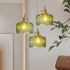 Vintage Crystal Glass Pendant Light
